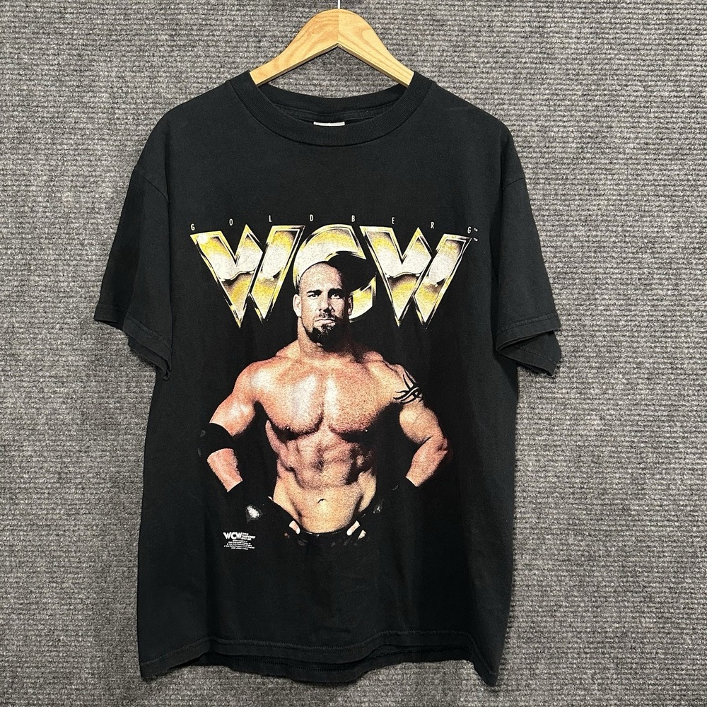 Vintage 1998 Wrestling Tee Shirt Goldberg WCW 90s Size Large Tultex Tag